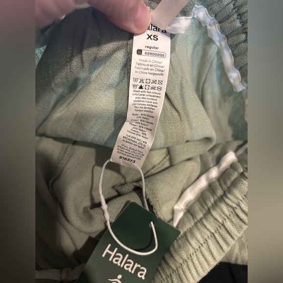 Halara Linen-like Pants XS NWT High Waisted Wide Leg Pants - Light Sage Green - Picture 4 of 4